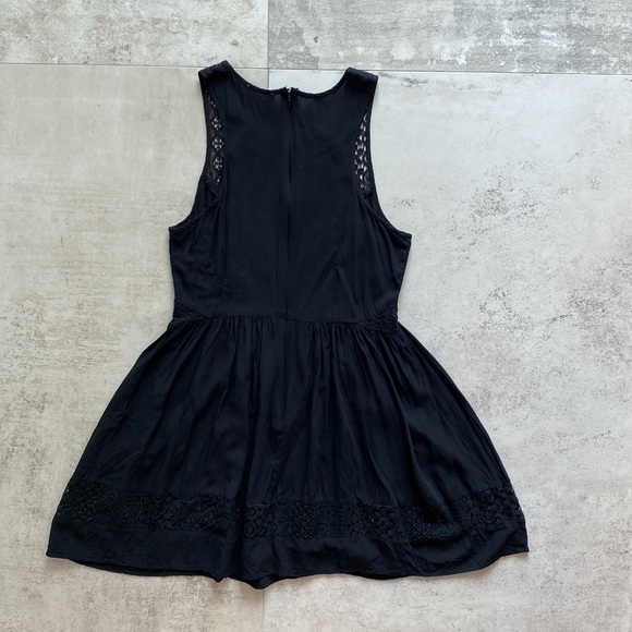 Nameless Black Dress Tunic Crochet Cut Out detail Size small - Picture 2 of 11